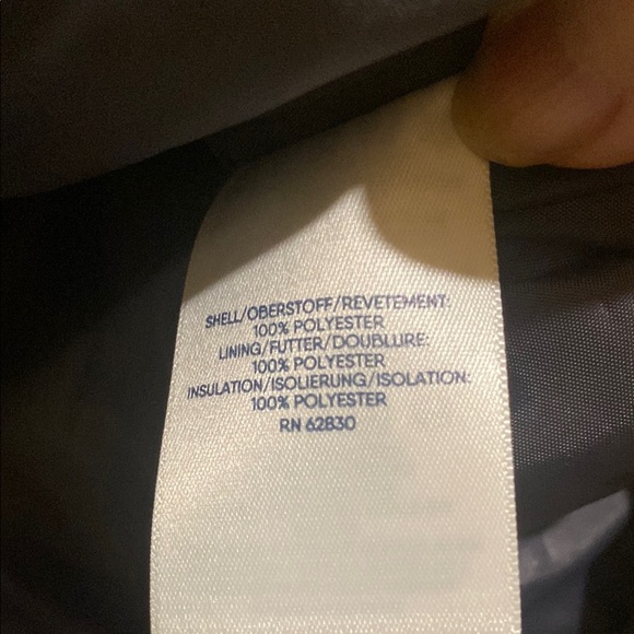 Lands' End Black Quilted Vest with Stand-Up Collar - Picture 3 of 8